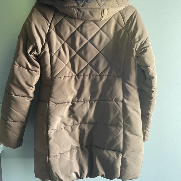 Rich Brown with Black and Gold Detailing Zara Basic Winter Coat - Picture 2 of 8